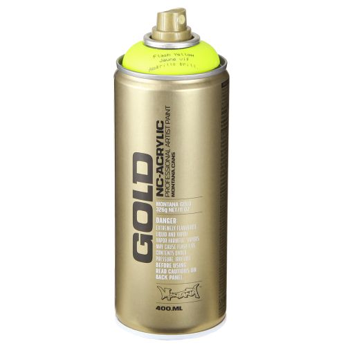 daiktų Geltoni purškiami akriliniai dažai „Montana Cans“ neoniniai, 400 ml