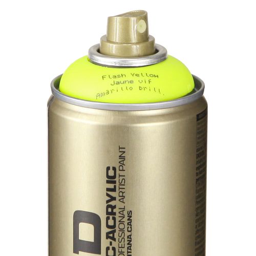 daiktų Geltoni purškiami akriliniai dažai „Montana Cans“ neoniniai, 400 ml