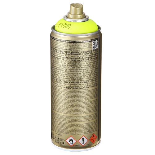 daiktų Geltoni purškiami akriliniai dažai „Montana Cans“ neoniniai, 400 ml