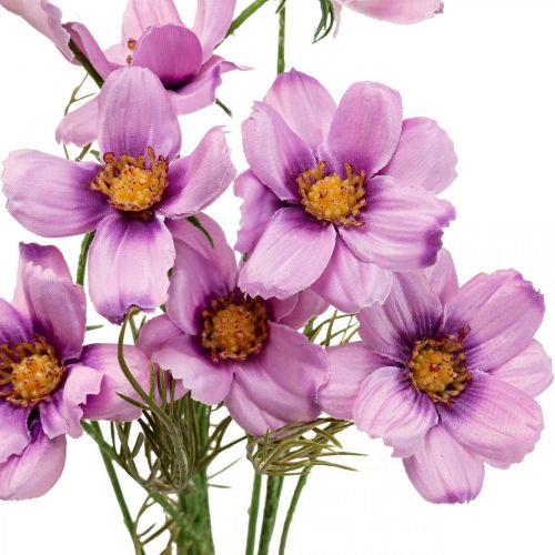 Floristik24 Cosmea papuošalų krepšelis violetinės dirbtinės gėlės vasara 51cm 3vnt