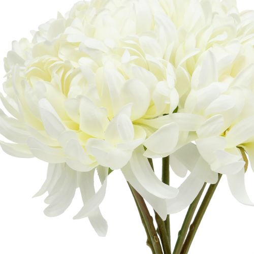Floristik24 Dekoratyvinė chrizantemų puokštė balta 28cm 6 vnt