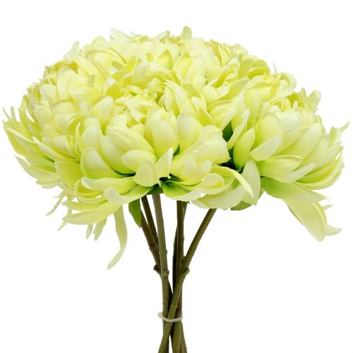 Floristik24 Chrizantemų puokštė dirbtinio kremo, geltona 28cm 6vnt