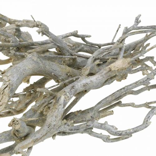 Floristik24 Dekoratyvinės karibušo šakelės, kalėdinė puošmena, adventas, natūrali puošmena Auksinė, skalbta balta L25-30cm 500g