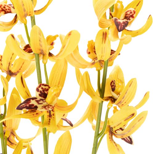 daiktų Dirbtinė Cymbidium orchidėja kaip gėlės stiebas elegantiškai dekoracijai, 95 cm, 2 vnt.