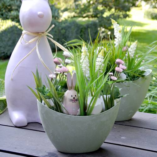 Floristik24 Dekoratyvinis dubuo augalų dubuo mėlynas 24cm x 10cm H14cm 1 vnt