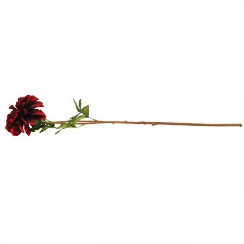 daiktų Dirbtinė gėlė jurgina raudona šilkinė gėlė ruduo 78cm Ø3 / 15cm