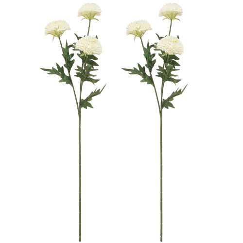 daiktų Dahlia dekoratyvinės gėlės dirbtinės gėlės baltas žiedas L64cm 3 vnt