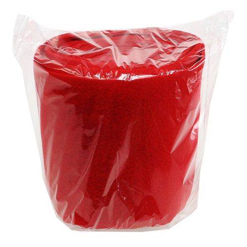 Floristik24 Dekoratyvinė vilna raudona 15cm 5m