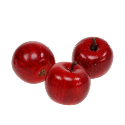 daiktų Dekoratyvinis obuolių raudonas blizgus 4,5cm 12vnt