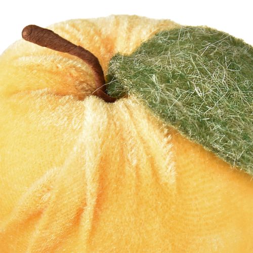 daiktų Dekoratyvinis obuolių velvetas su lapais rudai geltonas Ø7,5cm A9cm 9 vnt.