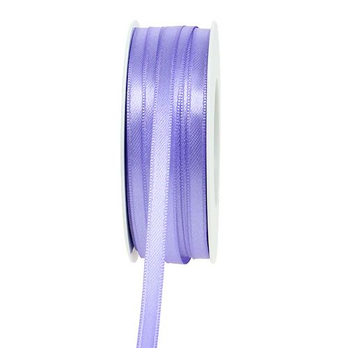 Dekoratyvinė juostelė šviesiai violetinė atlasinė juostelė dovanų juostelė 6 mm 50 m
