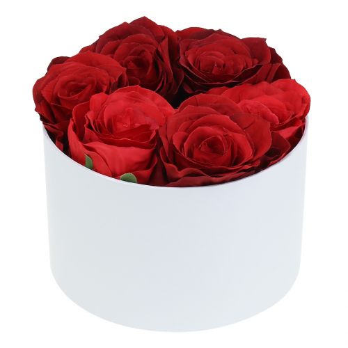 Floristik24 Gėlių dėžutė Gėlių dėžutė balta apvali Ø14cm - Ø16cm 2vnt