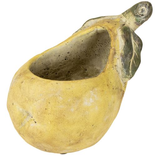Floristik24 Dekoratyvinis kriaušės formos betoninis vazonas rudeninei dekoracijai 19 × 12,5 × 15,5 cm