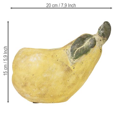 daiktų Dekoratyvinis kriaušės formos betoninis vazonas rudeninei dekoracijai 19 × 12,5 × 15,5 cm