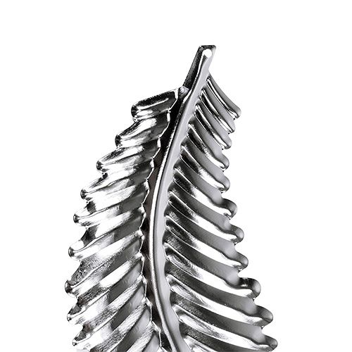 Floristik24 Dekoratyvinis lakštas iš metalo sidabro 4cm x 12cm 12vnt