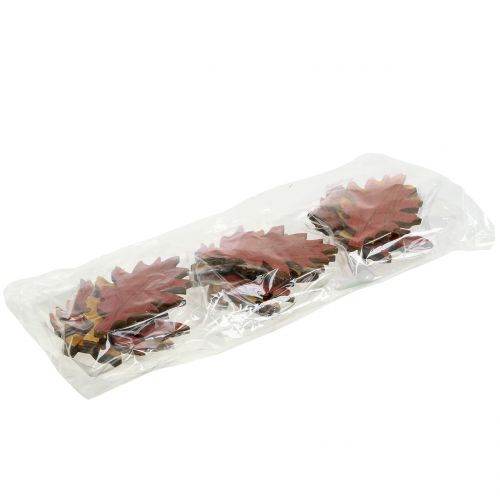 Floristik24 Dekoratyvinis lapų mišinys medžio geltona, oranžinė, tamsiai raudona 8cm 18 vnt