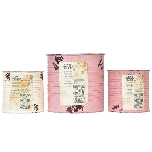 daiktų Gėlių vazonų rinkinys balkonui ir sodui, vazono puošmena, vintažinio stiliaus, 15 cm, 3 dalys