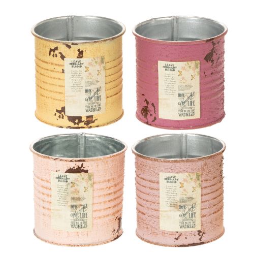 Dekoratyvinė dėžutė metalinė vintage Ø8cm H7.5cm Įvairių spalvų pirkti | Floristik24.lt