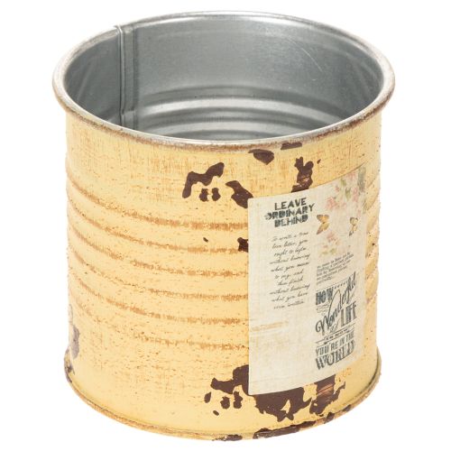 daiktų Dekoratyvinė skarda, vasarinės abrikosų spalvos, metalinė skarda, augalų vazonas, Ø8cm, aukštis 7,5cm