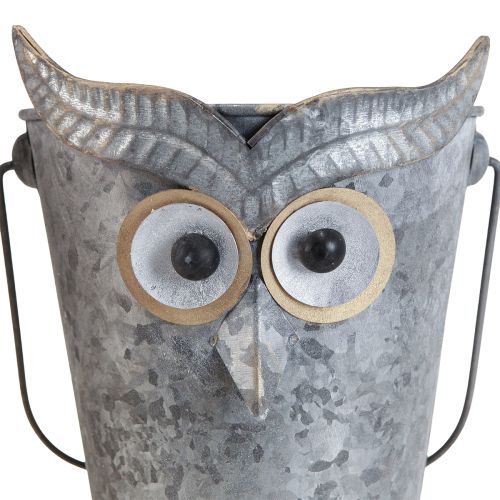 daiktų Dekoratyvinis kibiras pelėdų sodintuvas cinkuotas su rankena Ø15/19cm rinkinys iš 2 vnt.