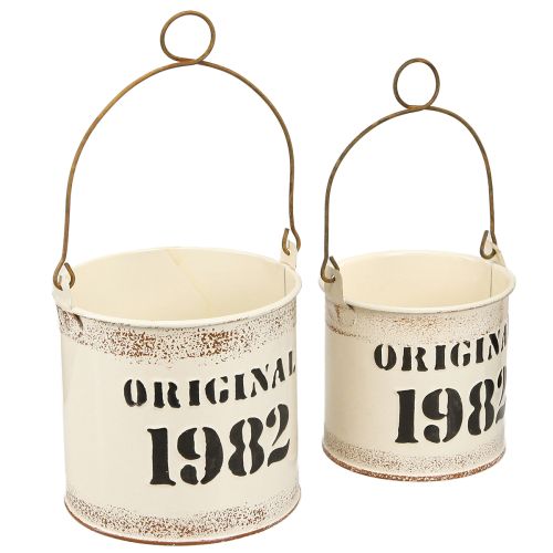 daiktų Dekoratyvinė kaušo rankena „Original 1982“ kreminė Ø12/10cm 2×2 rinkinys