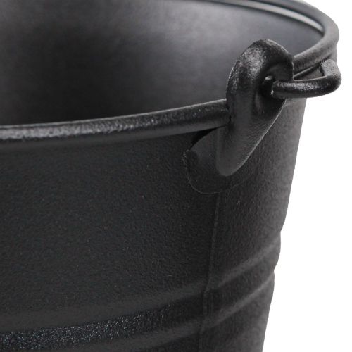 daiktų Dekoratyvinis kibiras metalinis vazono rankena juoda Ø14cm 3vnt