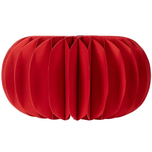 Popierinė dekoracija korio formos popierinis moliūgas apvalus modernus stalo papuošimas 24 cm 4 vnt. | Floristik24.lt