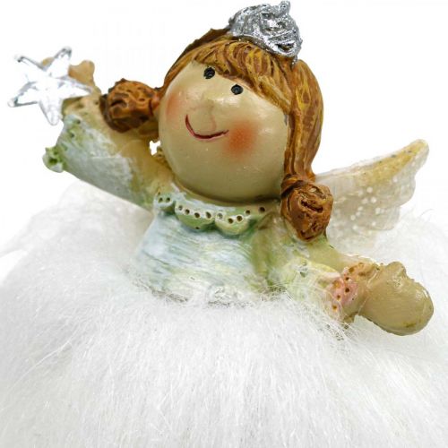 Floristik24 Deco angel Kalėdų angelo angelo figūrėlė su žvaigždute H12cm 2vnt