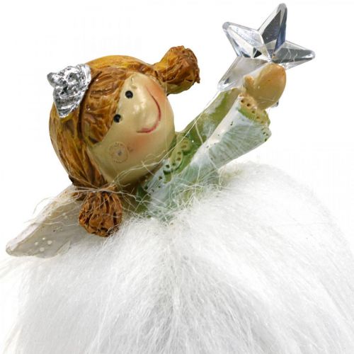 Floristik24 Deco angel Kalėdų angelo angelo figūrėlė su žvaigždute H12cm 2vnt