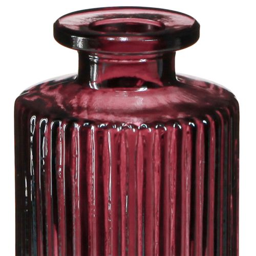 daiktų Dekoratyviniai buteliai stikliniai retro mini vazos Berry H13cm 6 vnt