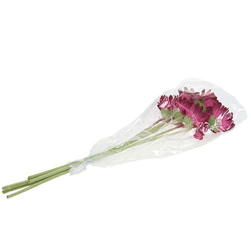 Floristik24 Dekoratyvinė gerbera tamsiai rožinė Ø10cm L53cm 6vnt