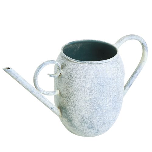 daiktų Dekoratyvinė metalinė laistytuvu balta mėlyna 32cmx11cmx18cm
