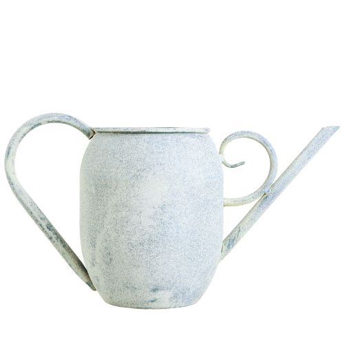daiktų Dekoratyvinė metalinė laistytuvu balta mėlyna 32cmx11cmx18cm