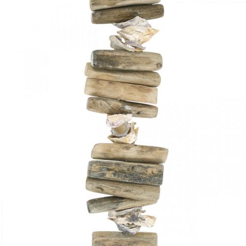 daiktų Deco girliandos kriauklės ir dreifuojanti mediena 90 cm
