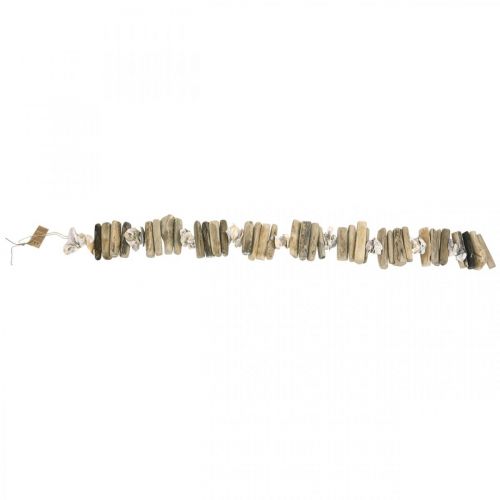 daiktų Deco girliandos kriauklės ir dreifuojanti mediena 90 cm
