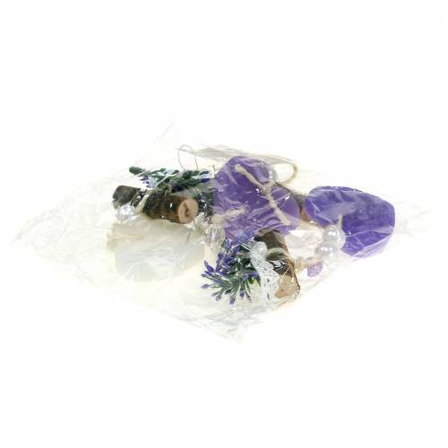 Floristik24 Dekoratyvinė kabykla violetinė, balta L47cm