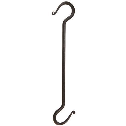 Dekoratyvinis kabliukas iš metalo juodame metaliniame kabliuke L40cm 2vnt