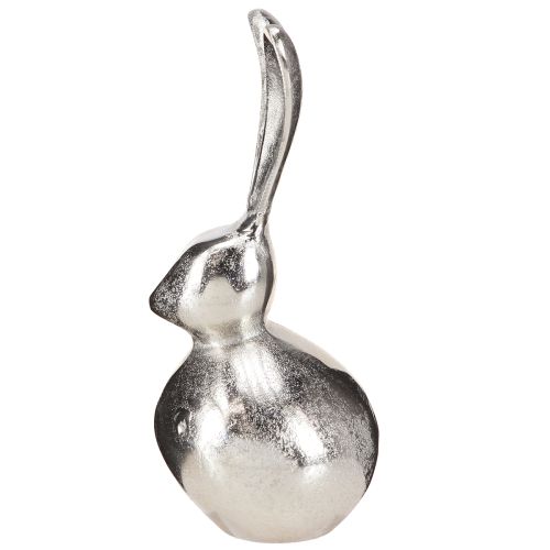 daiktų Dekoratyvinės triušio metalinės velykinės sidabrinės spalvos apvalios Ø12cm H25cm
