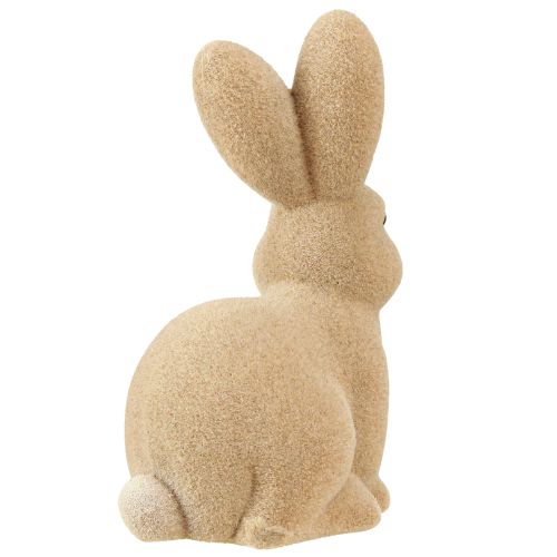 daiktų Dekoratyvinis sėdintis Velykų zuikis rudos spalvos – 2 pasirinkimas – Flocked H22cm