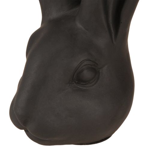 Floristik24 Dekoracija Triušio Galva Velykų Dekoracija Juodas Matinis Poliresin 26cm