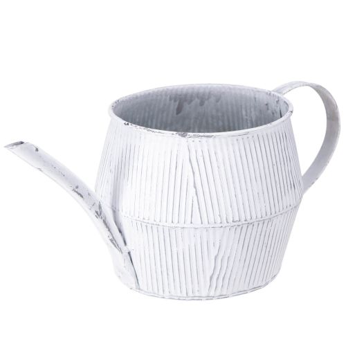 daiktų Dekoratyvinis metalinis baltos spalvos ąsotis 28cmx13cmx12,5cm