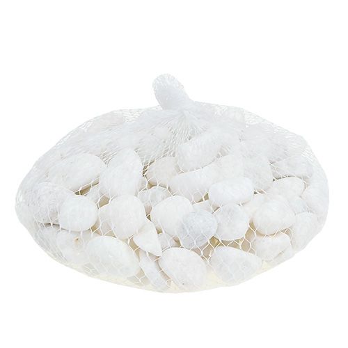 Floristik24 Deco akmenukai tinkle balti 1cm - 2,5cm 1kg