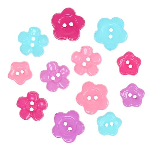 Floristik24 Dekoratyvinės sagos spalvotos Ø1,2cm - 1,5cm 270vnt