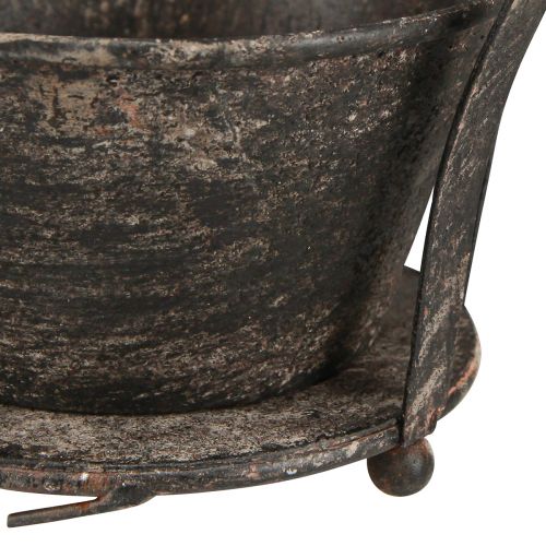 Floristik24 Dekoratyvinė karūnėlė antikvarinė tamsiai ruda rūdžių H22/27cm rinkinys iš 2 vnt