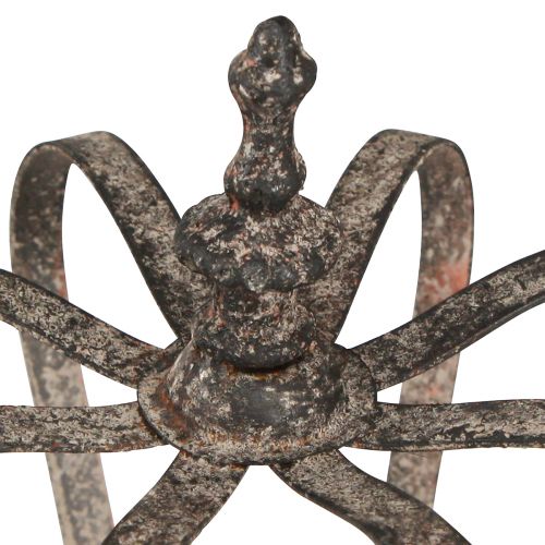 daiktų Dekoratyvinė karūna antikvarinio metalo dekoracija rūdžių spalvos Ø19,5 cm, aukštis 22 cm