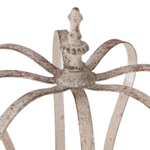 Floristik24 Dekoratyvinė karūna Vintage Metal Crown Gray Rust Ø19cm H22cm