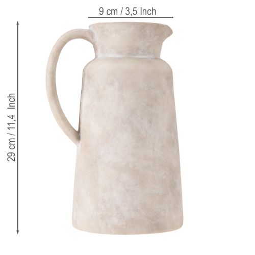 daiktų Dekoratyvinis ąsotis dekoratyvinis keraminis smėlio spalvos Ø16cm H29cm