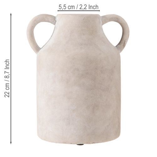 daiktų Dekoratyvinis ąsotis, pagamintas iš smėlio spalvos keramikos Ø14,5cm H22cm