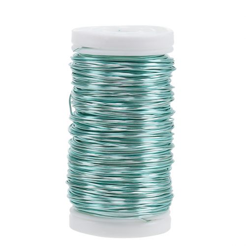 Floristik24 Deco emaliuota viela Ice Blue Ø0,50mm 50m 100g