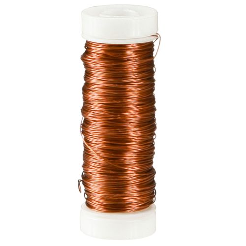 Floristik24 Deco emaliuota viela Oranžinė Ø0,30mm 30g/50m
